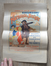 Affiche ancienne chemins de - affiche,