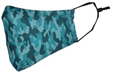 Masque en tissu unisexe avec camouflage, double couche, lavable, faciès en coton