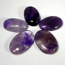128,50 cts 100 % agate d'améthyste bleue naturelle cabochon ovale pierre...