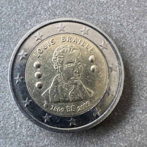 Pièce euros louis braille - pièce,