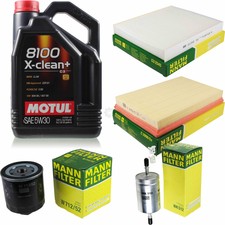 MANN-FILTER Inspection set 5 L Motul 5W-30 8100 + X-propre pour VW Polo 1.4 16V