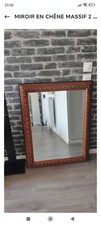 MIROIR MURAL EN CHÊNE MASSIF ET SCULPTÉ 97 X 77 EXCELLENT ÉTAT ET SANS GRIFFES 