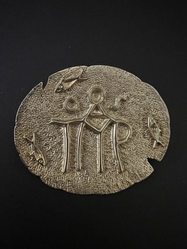 Broche pendentif argent massif - broche,