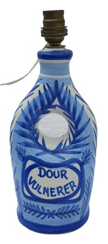 Lampe bouteille faïence