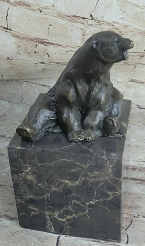 Bronze sculpture ours polaire - sculpture,