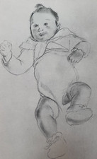 Ancien dessin au crayon Edmond