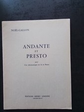 PARTITION - NOËL-GALLON - Andante et presto pour cor chromatique en fa  et piano