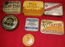 7 Boite vides  en métal sérigraphiée N°705/377