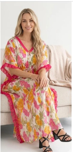 Robe satin multicolore - satin,