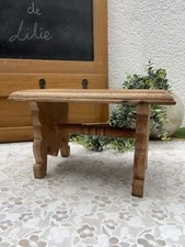 Petit Banc Ancien en Chêne Massif – Tabouret Rustique – Années 1940-60 Vintage