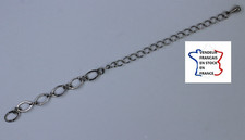 Chaine d'EXTENSION,ACIER ARGENTE;RALLONGE,RAJOUT pour COLLIER,BRACELET;env. 14cm