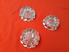 Lot 3 Rehausseurs Meuble Cuisinière en fonte Ancienne Rosaces Verre