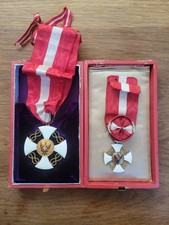 Italie Ordre De La Couronne Croix Commandeur Médaille Chevalier Or Boîte P2685