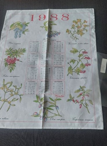 Torchon calendrier vintage - calendrier,