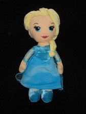 Doudou Peluche Poupée Princesse Elsa La Reine des Neiges Nicotoy Disney bleu