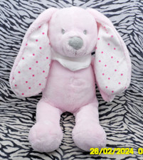 💗DOUDOU PELUCHE VERTBAUDET LAPIN ROSE NEZ GRIS ETOILE FUSHIA 45CM NEUF