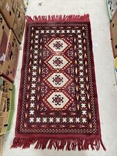 Ancien Tapis Tunisien Velours Stivel Tissage Deco Rétro Occasion 