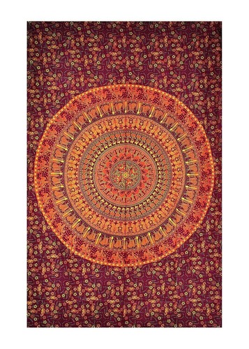 Couvre lit indien mandala - couvre-lit,