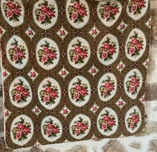 Ancien tissu  fleuri Vintage