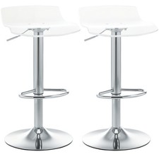 HOMCOM Lot de 2 tabourets de