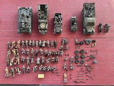 Lot De Maquette Ancienne Musée Arromanches Char Figurine Allemand Américain