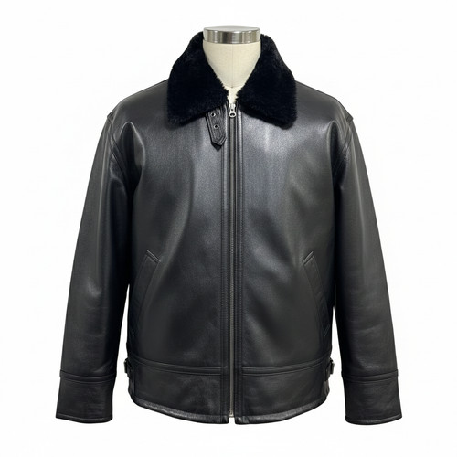 Blouson bomber cuir - bomber, en