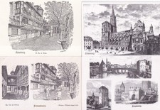 Lot de 4 cartes postales