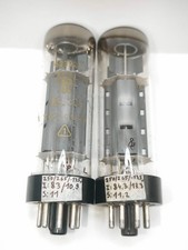 Matched pair of EL34 RFT tubes