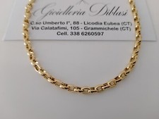 18K OR JAUNE Chaîne Rolò Solide COLLIER Massif Maille Femme 750%/1000 En Italie