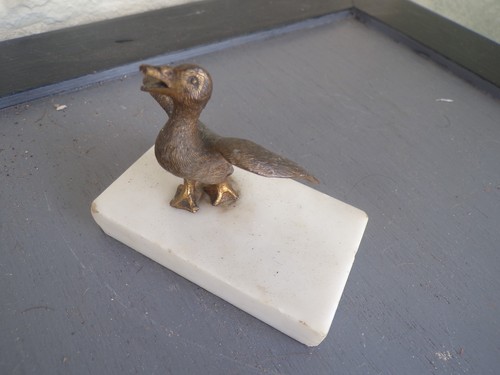 Petit bronze animalier canard