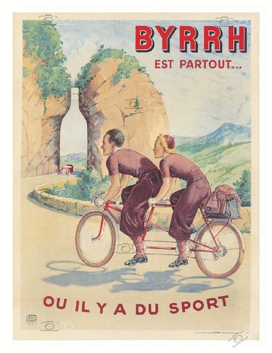 Apéritif byrrh vélo tandem - vélo,