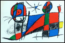 Joan MIRO : Chat joueur, Lithographie originale 1975