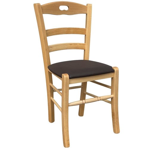 Chaise bois naturel loris - naturel,