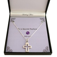 Argent Sterling Croix Collier