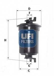 Ufi filtre carburant pour - filtre,