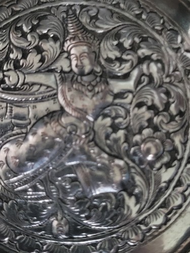 Poudrier argent asiatique - poudrier,