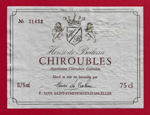 Etiquette beaujolais - 87/82,