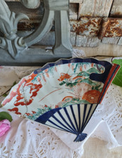 ancienne assiette eventail porcelaine imari