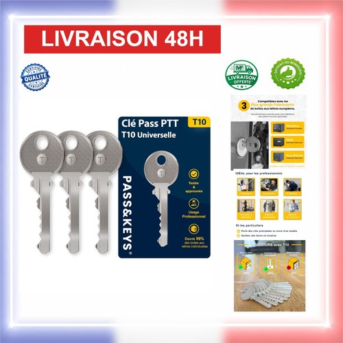 Clé pass ptt t10 universelle - clé,