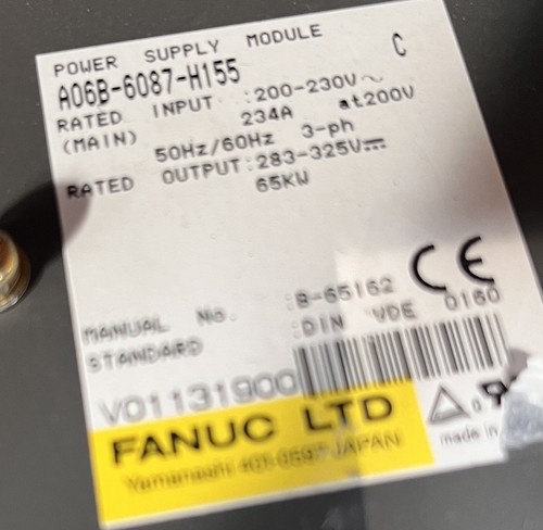 Fanuc a06b 6087 - fanuc, a06b-6087-h155