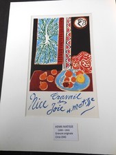 MATISSE Henri - GRAVURE TYPOGRAPHIQUE 1940 (d'époque) POUR UNE AFFICHE SUR NICE