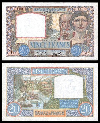 Billet france 20 francs - billet,