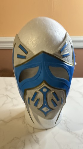 Wrestling mask blue white - blue,