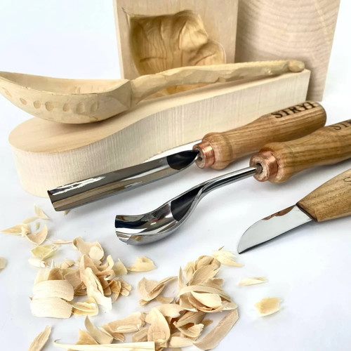 Kuksa spoon and cup carving - and,