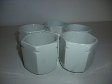 Lot 6 pots de yaourtière Yalacta en porcelaine blanche