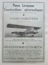 1933-34 PUB PIERRE LEVASSEUR HELICE BOIS METAL AVION MARIN PL7 BEARN ORIGINAL AD