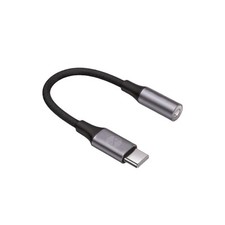 Forever Adaptateur Audio USB-C Mâle vers Jack 3.5mm Femelle Noir