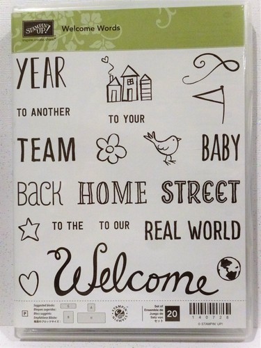Stampin bienvenue mots - up,
