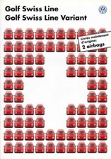Catalogue Brochure VW Golf / Variant Swiss Line 12/1995 Suisse en français