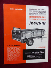 prospectus catalogue agricole : semi remorque épandeur déchargeur  JOCQUIN